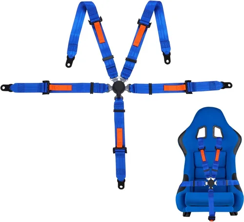 Vista 9 de Yakitoko Universal Arnés de Seguridad de 5 Puntos, 2 Pulgadas, Compatible con Go Kart, UTV, ATV, Carreras, Negro