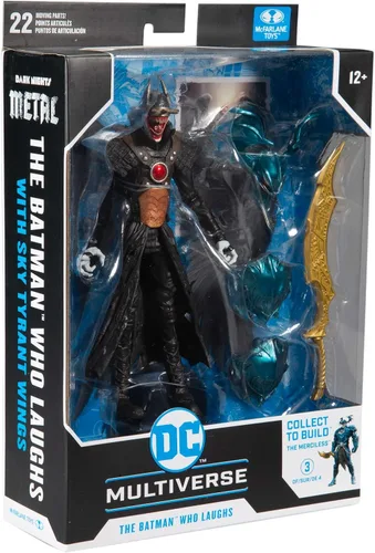 Vista 11 de DC Multiverse Batman Who Laughs with Sky Tyrant Wings Figura de acción de 7 pulgadas y piezas de construcción para figura de 'The Merciless