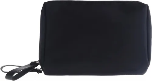 Vista 9 de Bolsa Pequeña de Maquillaje para Bolso Bolsa de Cosméticos Portátil Impermeable para Viaje Bolso de Maquillaje para Mujeres, Todo negro, Chico