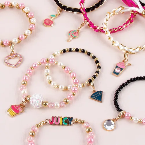 Vista 7 de Make It Real - Pulseras rosas y preciosas de Juicy Couture - Kit de fabricación de pulseras de dijes de bricolaje - Kit de pulsera de la amistad