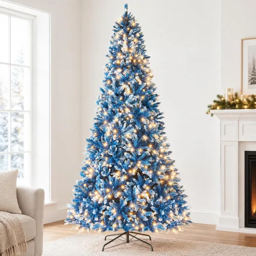 Vista 10 de Árbol de Navidad artificial preiluminado de 8 pies con 420 luces LED