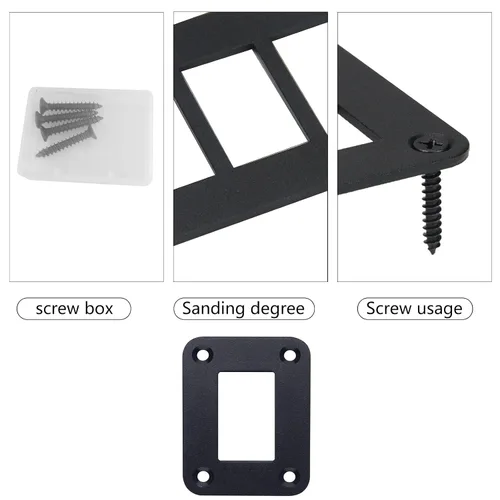 Vista 3 de MIIGII Panel de interruptores, Interruptor basculante de 1 banda con carcasa de aluminio para coche, camión, barco, vehículo recreativo, Panel
