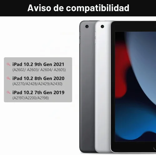 Vista 7 de TQQ Touch Funda para iPad de 9ª generación con teclado (10.2 pulgadas, 2021), trackpad multitáctil, cubierta protectora giratoria de 360°