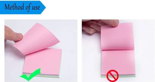 Vista 7 de Notas adhesivas autoadhesivas, 100 hojas/bloc, 10 blocs por paquete, fáciles de publicar para la escuela, negocios, familia, grandes suministros