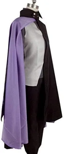 Vista 2 de Disfraz de anime Uchiha para cosplay, color azul, traje de Halloween (XL)