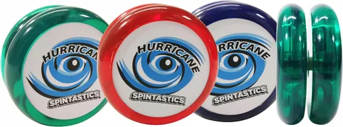 Vista 4 de Spintastics Hurricane Yo-Yo - Yoyo clásico de madera con eje de bucle (verde)