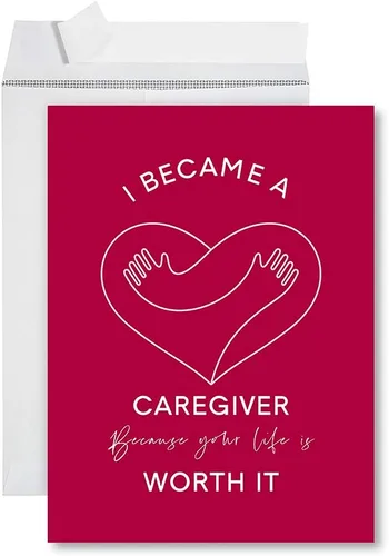 Vista 13 de Andaz Press National Caregivers Day - Tarjeta jumbo con sobre, tarjeta de felicitación en blanco de 8.5 x 11 pulgadas con sobre, tarjeta