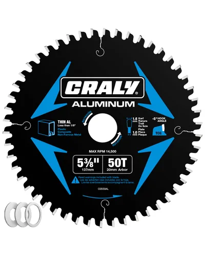 Vista 16 de CRALY Hoja de sierra circular de 4-1/2 pulgadas con 42 dientes para cortar aluminio y metal no ferroso, eje de 3/8 mm, con punta de carburo, corte
