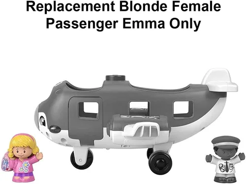 Vista 3 de Pieza de repuesto para Fisher-Price Little People Travel Together Airplane Playet - DJB53 ~ Reemplazo Rubia Pasajera Emma ~ Traje Rosa ~ Mochila