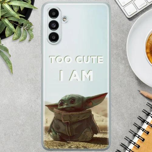 Vista 3 de ERT GROUP Caja del teléfono móvil para Samsung A13 5G/A04S Original y con licencia oficial Star Wars Patrón Baby Yoda 004 adaptado de manera óptima