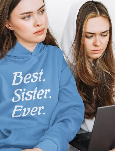 Vista 8 de Sudaderas con capucha Best Sister Ever Regalos para hermanas, sudaderas con capucha para mujeres