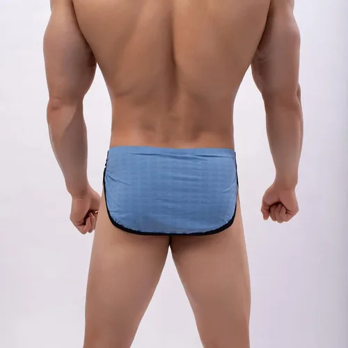 Vista 3 de Boxers para hombre de alto rendimiento, bóxer de algodón elástico de tiro bajo a cuadros