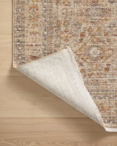 Vista 10 de Loloi Angela Rose Blake Collection BLA-06 Avena/Especias 9' x 13', Altura de Pelo 0.25", Flecos, Alfombra