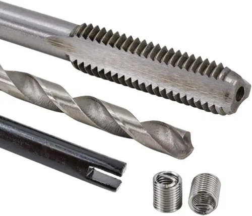 Vista 6 de Kit de reparación de rosca, 15 piezas M-10 x 1.0 Kit de reparación de roscas compatibles con helicoidales de 0.394 in roscas dañadas