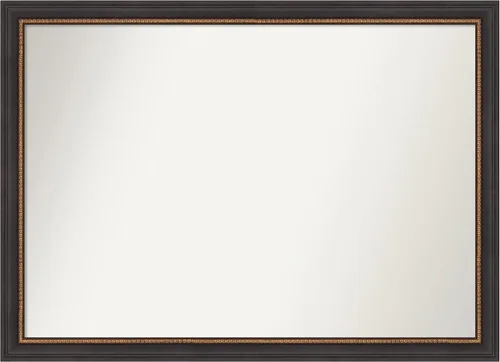 Vista 77 de Amanti Art Espejo de baño negro para sobre el fregadero, 23 x 23 pulgadas, espejo cuadrado negro Ashton, marco de madera tradicional mediano, se