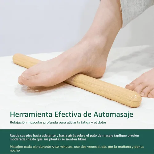 Vista 5 de Varilla de masaje de bambú - Rodillo para moldear el cuerpo, herramienta de masaje Guasha para relajar los músculos
