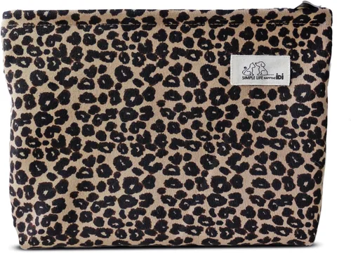 Vista 16 de HAPPYHEIDI Bolsa de maquillaje grande bolsa de cosméticos de viaje, bordado Teabreak Negro Floral