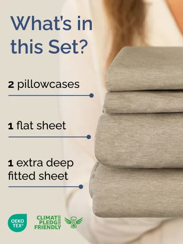 Vista 431 de Extra Deep Twin XL Sheet Set - 3 Piece College Dorm Room - White 01-Blanco