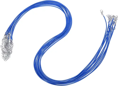 Vista 58 de MECCANIXITY 10 cordones de collar encerado de 18 pulgadas, cadena de collar a granel con cierre de 0.059 in de cuerda de cuero encerado para hacer