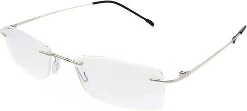 Vista 6 de Paquete de 3 lentes de lectura sin montura a prueba de luz azul, para mujeres y hombres, filtro antideslumbrante, anteojos ligeros