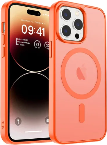 Vista 139 de zapica Funda magnética para iPhone Air, con protector de pantalla de vidrio templado, compatible con MagSafe, translúcida mate, a prueba de golpes