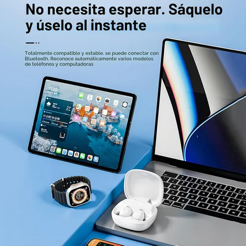 Vista 7 de Pantalla táctil invisible pequeños mini auriculares inalámbricos Bluetooth 5.4 discretos auriculares ocultos para el trabajo, auriculares