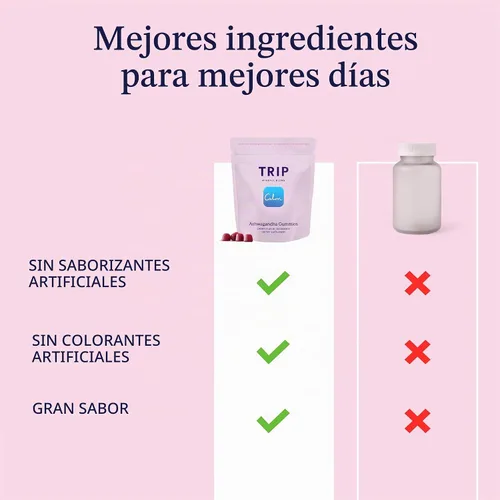 Vista 7 de TRIP Gomitas Ashwagandha KSM-66 de 300 mg para adultos, suplemento