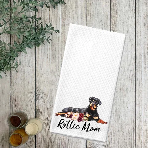 Vista 5 de Rottie Mom Rottweiler - Toalla de cocina de microfibra para barra de té, regalo para amantes de los perros