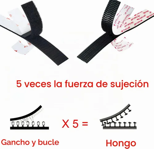Vista 5 de Cierre de doble bloqueo de 1 x 2 pulgadas, 8 unidades, cinta entrelazable resellable resistente, soporte EZ Pass, bloqueo de gancho adhesivo, cinta