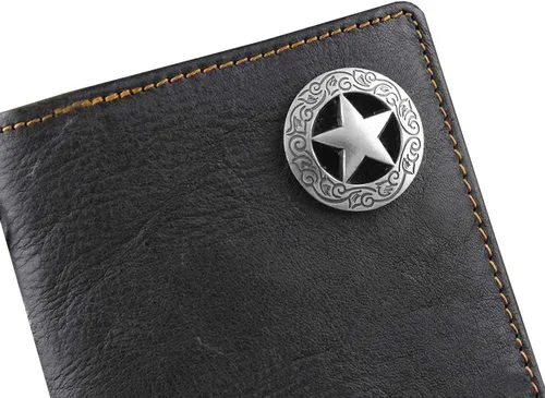 Vista 2 de vogueteen Biker Rock Star Concho - Cartera larga para hombre color negro con cadena Negro - Casual