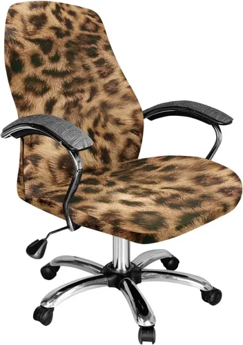 Vista 24 de Xoenoiee Bee Floral Print Office Chair Covers, Stretch Computer Boss Chair Cover with Button High Back Chair Slipcover Anti-Dust Rotating Chair