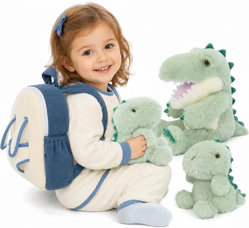 Vista 10 de MorisMos Teddy Bear Stuffed Animal, 13 Inch Bear with Backpack & 2 Babies