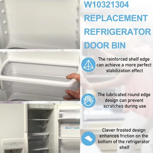 Vista 4 de 2 PAQUETES W10321304 Estante para puerta de refrigerador de AMI PARTS Compatible con la estantería de refrigerador Whirl-pool reemplazo WRS325FDAM02