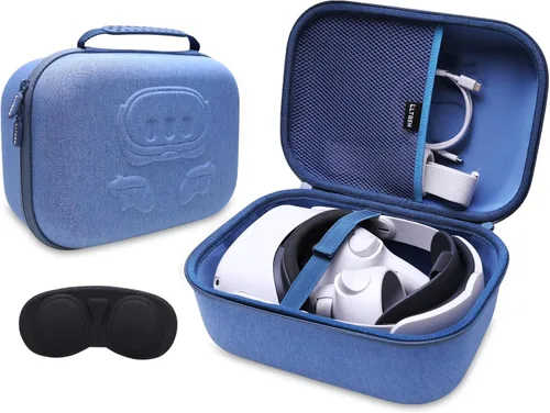 Vista 10 de LTGEM VR Case Compatible with Meta Quest 3S / Quest 3 / Quest 2 / Vision Pro, Portable VR Gaming Headset and Touch Controllers Case with Lens