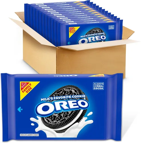 Vista 22 de OREO - Galletas sándwich de chocolate, 60 paquetes de aperitivos (2 galletas por paquete)