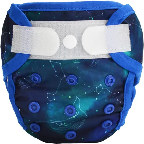 Vista 23 de Funda para pañales para recién nacidos con broche y pestaña de lavado, material PUL, 1 unidad