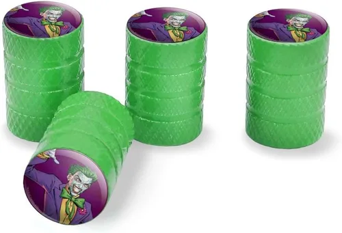 Vista 14 de GRAPHICS & MORE Batman Joker Carácter Llanta Llanta Llanta Aluminio Válvula Stem Caps