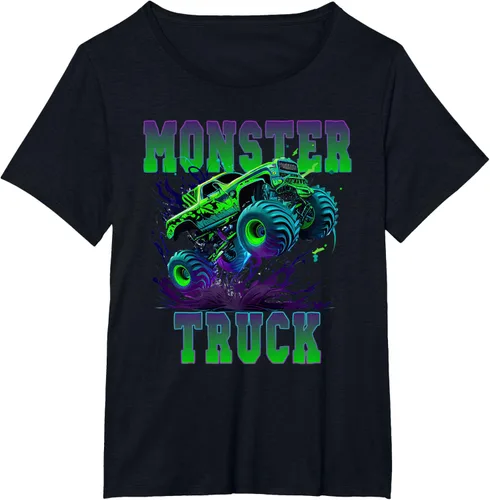Vista 31 de Camiseta Monster Truck 4x4, Negro