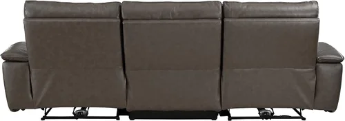 Vista 7 de Lexicon Raelynn Power - Sofá reclinable doble, color marrón oscuro