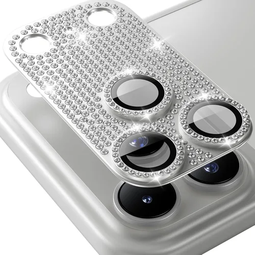 Vista 8 de Hoerrye para iPhone 16 Pro Max/iPhone 16 Pro Protector de Lente de Cámara - [1:1 Mantiene el Diseño Original de la Lente y 10X a prueba de roturas]