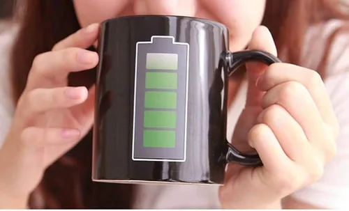 Vista 5 de Taza de café que cambia de calor para papá, taza de cerámica mágica que cambia de color que revela un mensaje oculto con café caliente, regalo