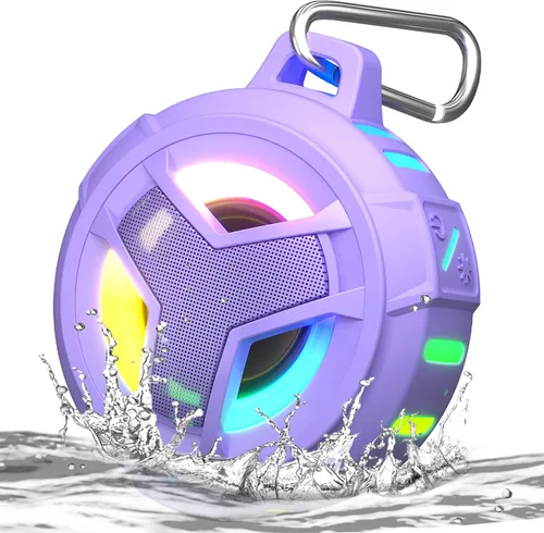 Vista 18 de EBODA Altavoz de ducha Bluetooth, altavoces Bluetooth portátiles, altavoz inalámbrico impermeable IP67 con luz LED, flotante, 2000 mAh, estéreo