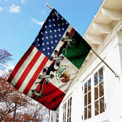 Vista 2 de FLAGWIX Banderas mexicanas – Bandera estadounidense LHA758F, bandera de casa (29.5 x 39.5 pulgadas) – Banderas de jardín de casa de Estados Unidos