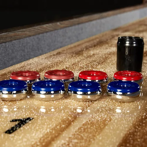 Vista 9 de Barrington Billiards 12' Webster Shuffleboard Table with Scratch-Resistant Playfield and 8 Puck Set
