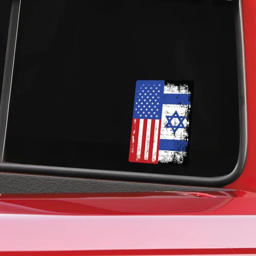 Vista 2 de Adhesivos de vinilo para defensores y aliados (Estados Unidos e Israel)