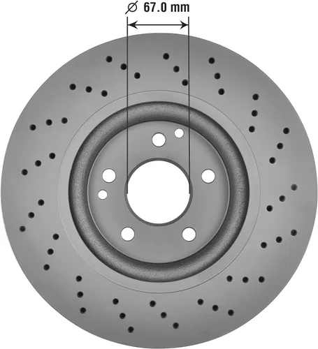 Vista 5 de Goodyear Frenos 213182GY Rotor de freno delantero con revestimiento antiox premium para Mercedes-Benz C230 07-03, C320 05-03, CLK350 09-06, SLK300