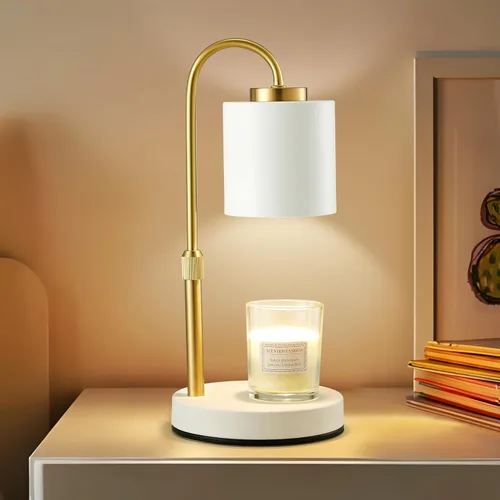 Vista 8 de CASTLELIFE - Lámpara calienta-velas con temporizador y atenuador, calentador de cera eléctrica ajustable en altura para velas de tarro, regalos
