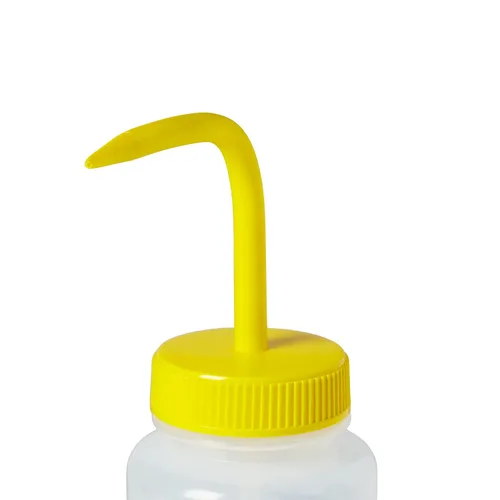 Vista 4 de United Scientific™ UniSafe™ Botella de lavado químico ventilada de LDPE de boca ancha de grado de laboratorio, diclorometano, 16.9 fl oz (16 onzas)