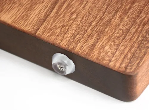 Vista 3 de Tabla de cortar de madera maciza de una pieza hecha de madera de sapele, tabla de cortar de madera dura resistente de 17.7 x 11.8 x 1.2 pulgadas L