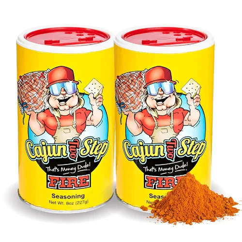 Vista 12 de Cajun Two Step - StaleKracker - Paquete variado - 1 de cada condimento original de 8 onzas y condimento de fuego de 8 onzas